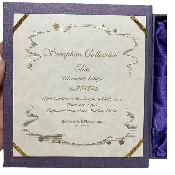 Seraphim Ornament Roman Elise Angel Heavens Glory 5th Edition Limited Italy 1998 - Picture 3 of 8